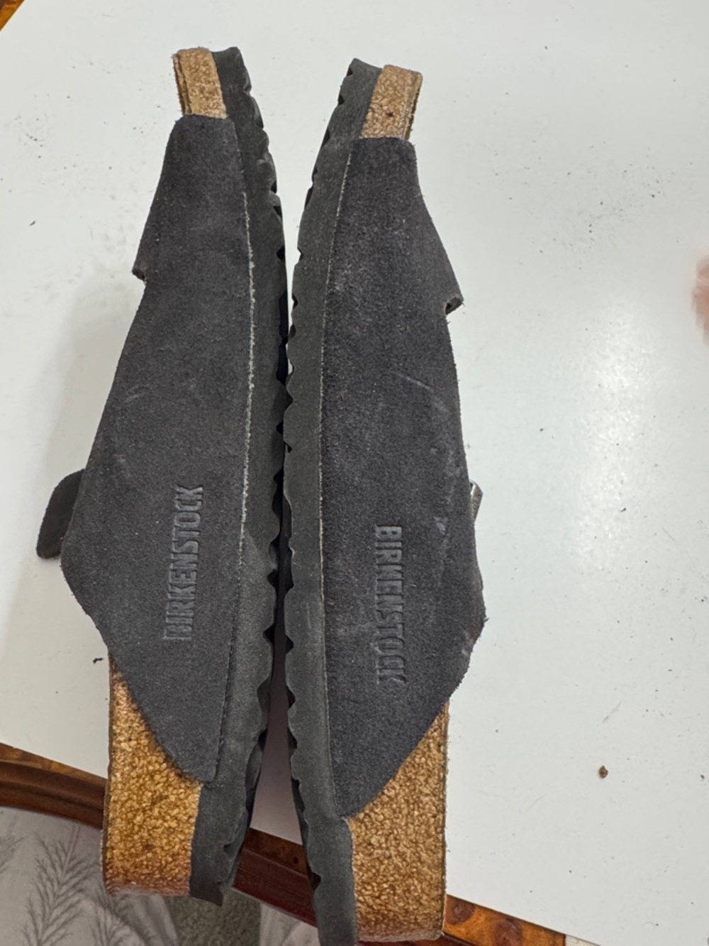 Classic Double Strap Suede Slide Slipper size 39 dark nave - Picture 4 of 5